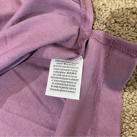 Victoria’s Secret PINK “Love Pink” Plaid Purple Jersey Style L/S Shirt Sz Small - Picture 8 of 11